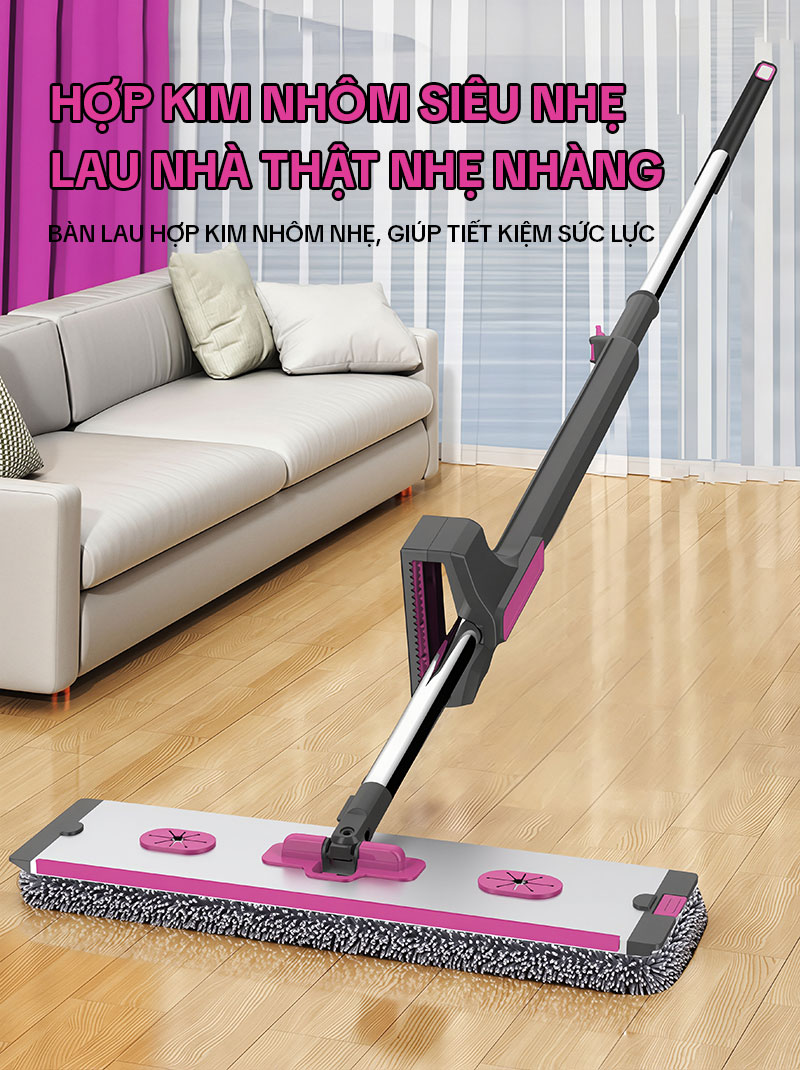 Cây lau nhà tự vắt KITIMOP KTM-45 PRO bàn lau 45cm