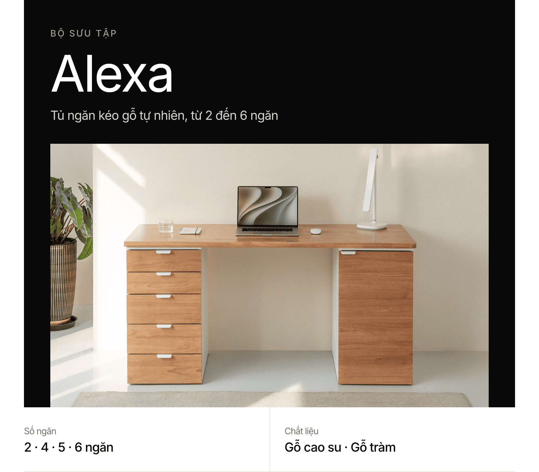 Tủ Ngăn Kéo Alexa NiceDesign Tủ Đựng Đồ Đa Năng Gỗ Tự Nhiên | Shopee ...