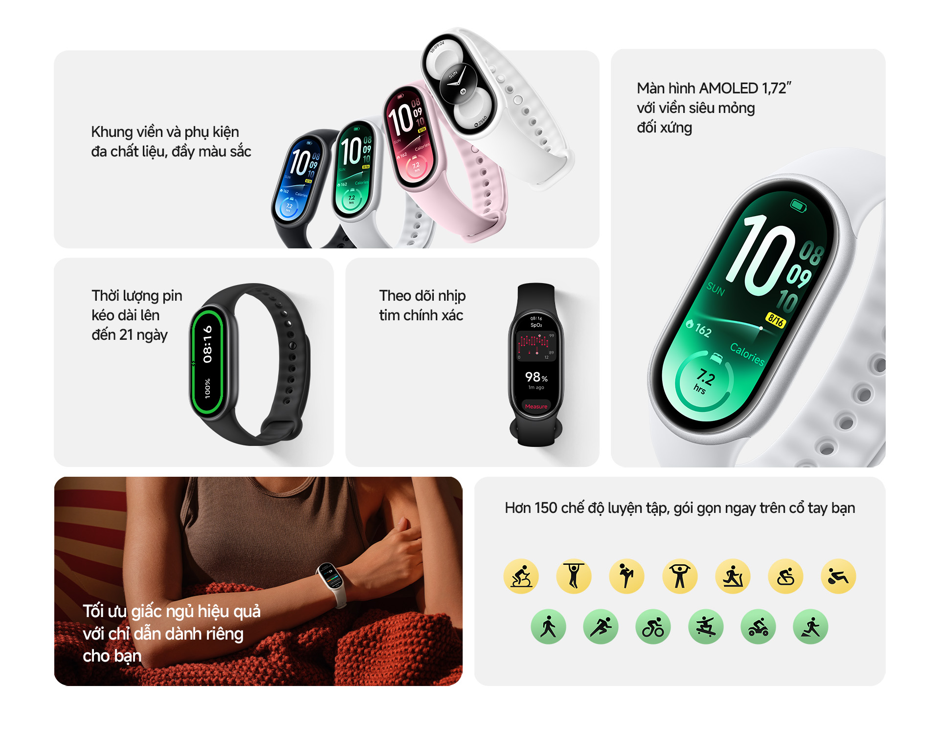 Vòng Đeo Tay Thông Minh Xiaomi Mi Smart Band 11 / AMOLED 1.47" / Chống Nước 5ATM – Phiên Bản Quốc Tế, Bảo Hành 12 Tháng – ảnh mô tả chi tiết 2