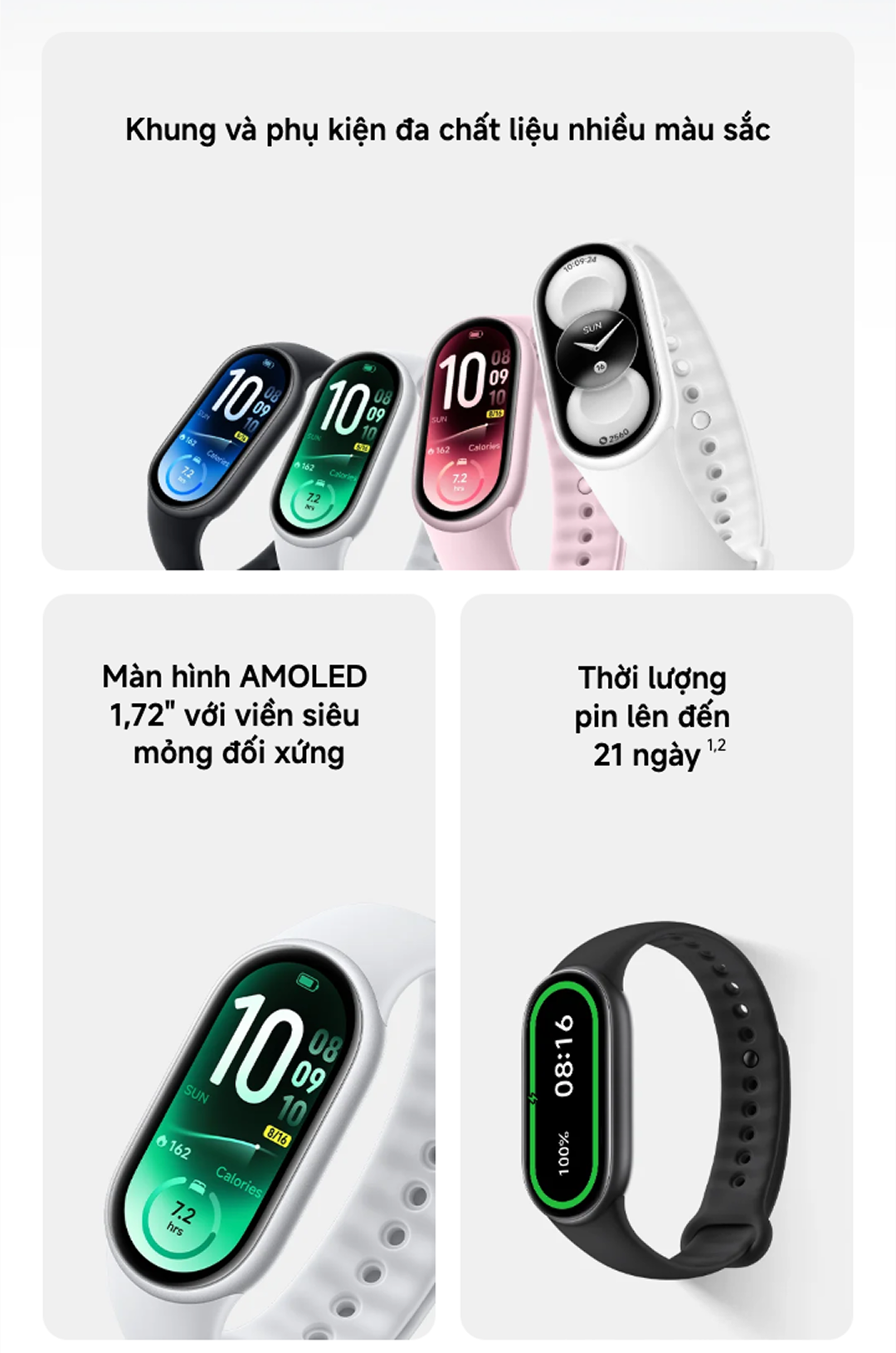 Đồng hồ thông minh Xiaomi Smart band 11｜Màn hình AMOLED 1,72" ｜Viền siêu mỏng đối xứng ｜ NFC – ảnh mô tả chi tiết 2