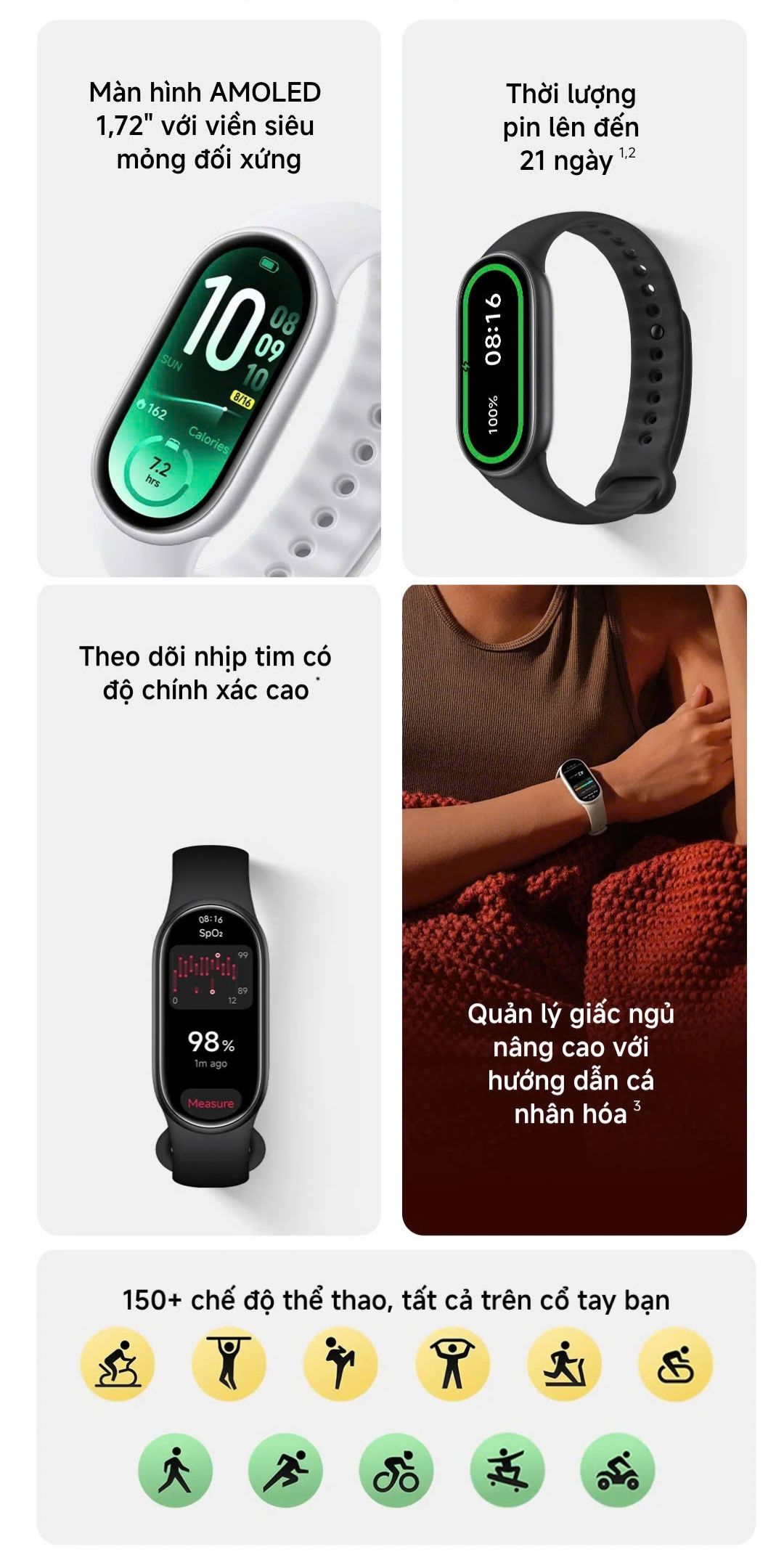 Đồng hồ thông minh Xiaomi Smart Band 10 - Bản Quốc tế - Theo dõi sức khỏe chuyên nghiệp - Bảo hành chính hãng 12 tháng – ảnh mô tả chi tiết 2