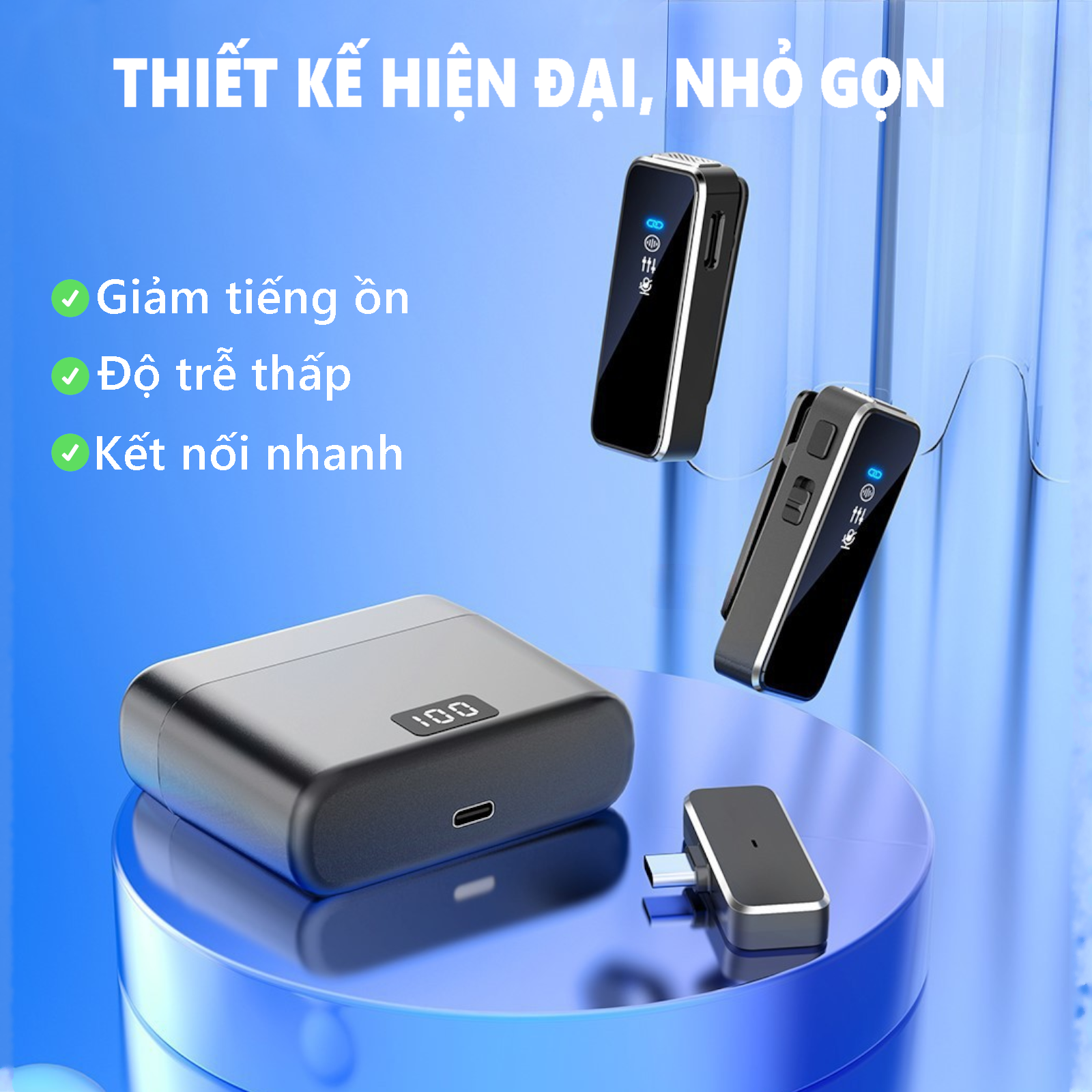 Micro Thu Âm Không Dây M31 Chống Ồn Hiệu Quả, Pin Dài 9 Tiếng, Kết Nối ...