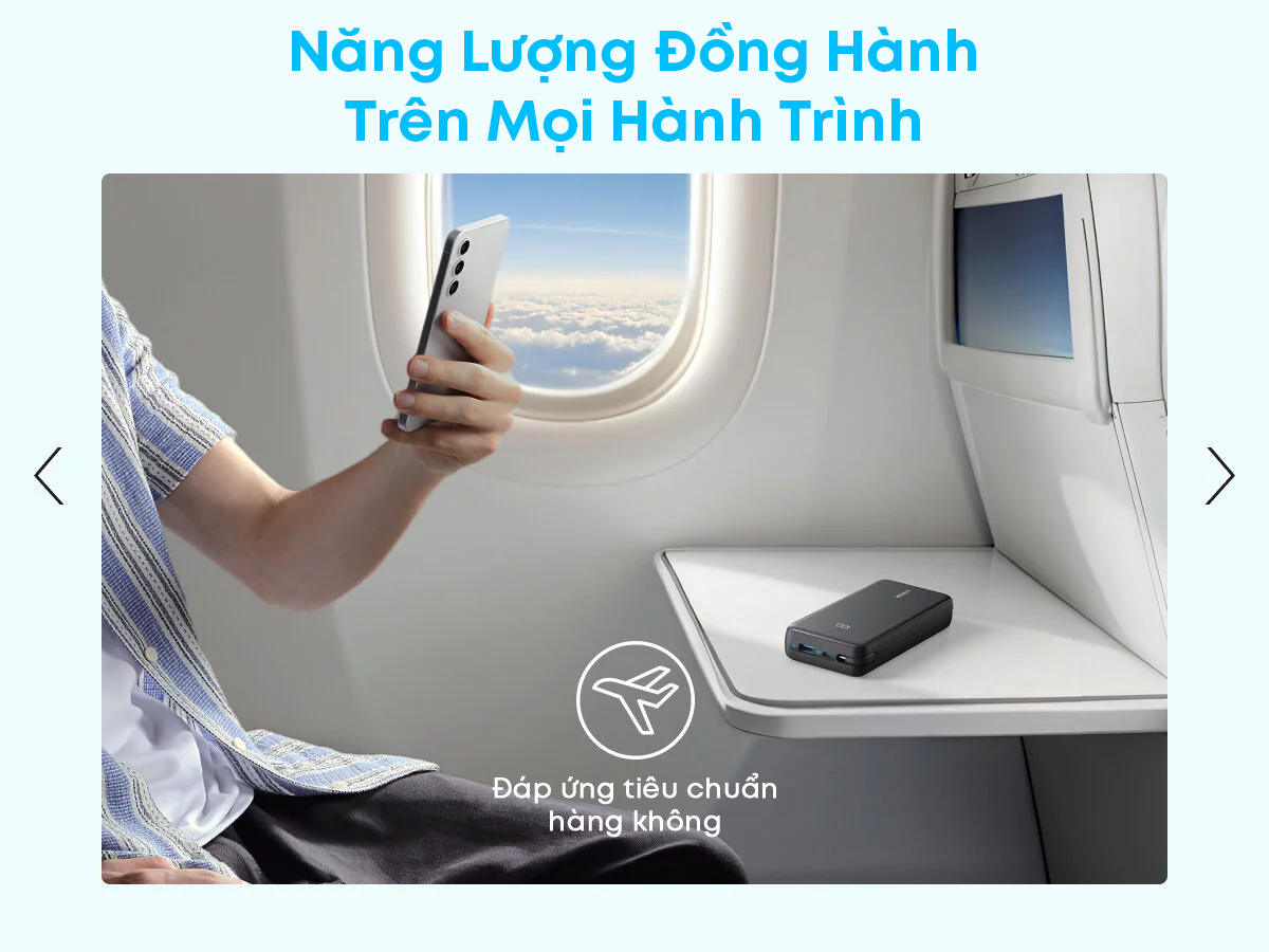 Sạc dự phòng Anker Zolo A110D/A110E 20000mAh, chuẩn 3C Trung Quốc, cáp USB-C tích hợp, sạc nhanh 22.5W – ảnh mô tả chi tiết 6