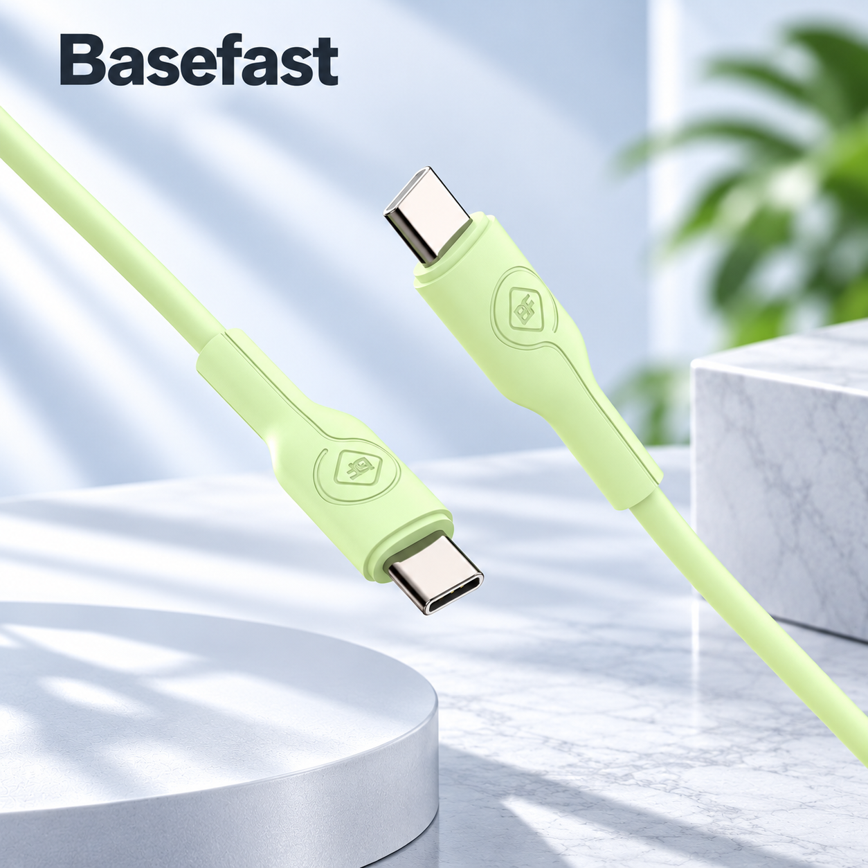 Dây sạc nhanh Type C 60W basefast cáp sạc C TO C cao su non siêu bền cho Phone 15 16 17 samsung oppo – ảnh mô tả chi tiết 5