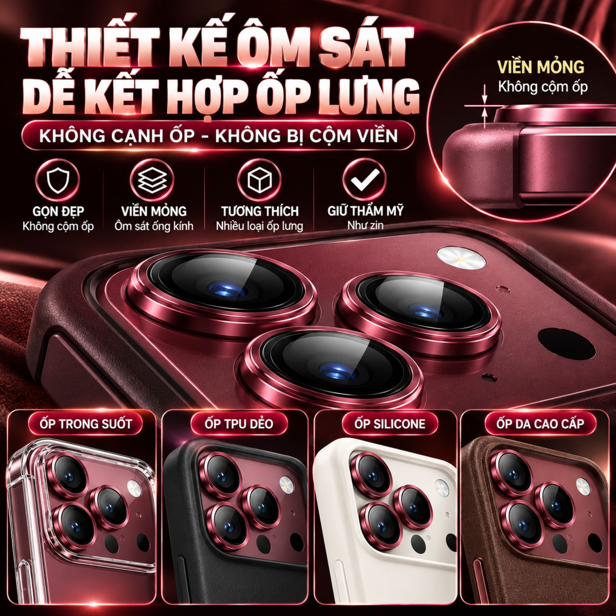 Kính cường lực bảo vệ lens camera iphone 2 tầng KTMStore,12 promax 13Promax 14Promax/15Promax 16Promax 17 18Promax Air – ảnh mô tả chi tiết 2