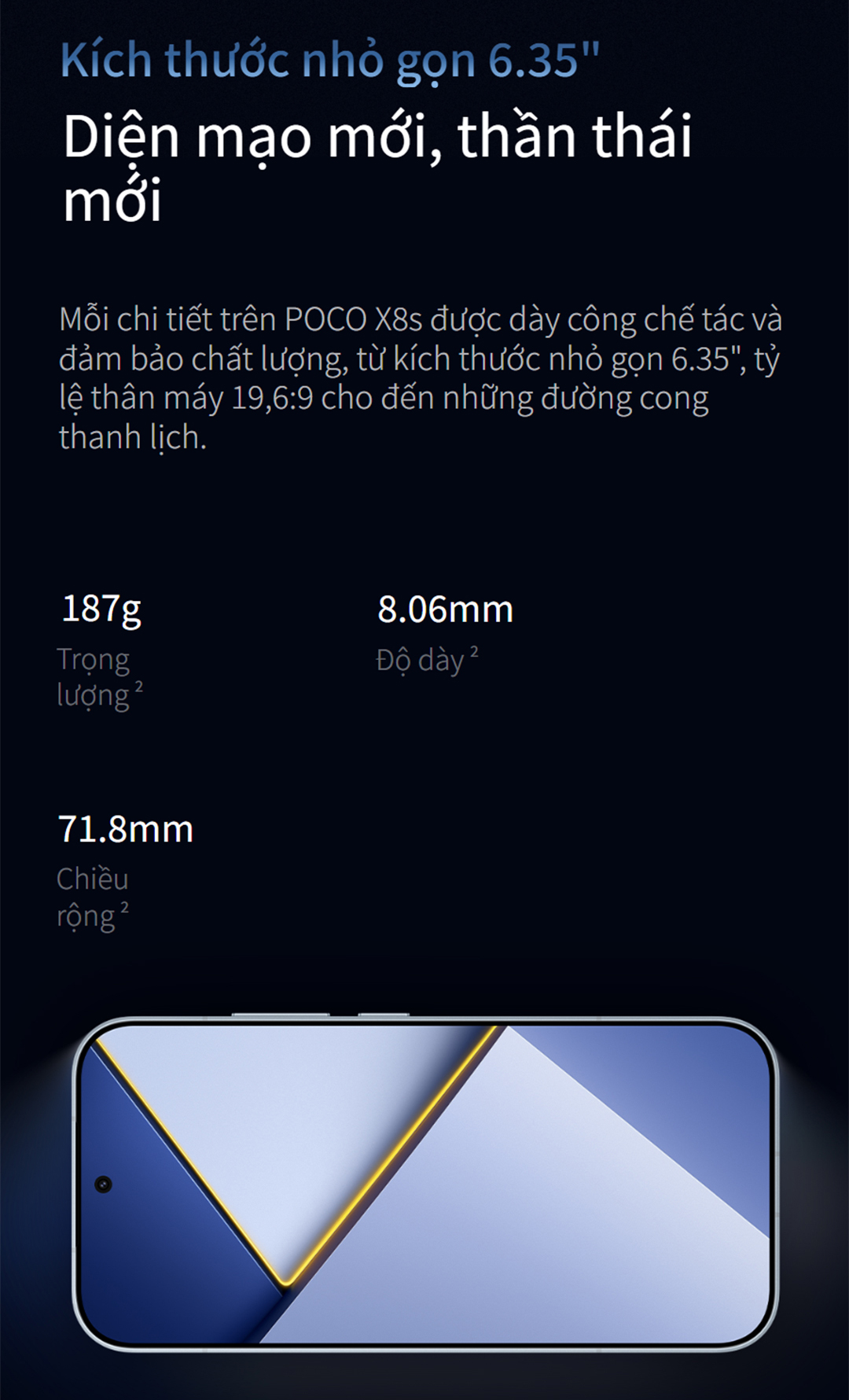 Điện thoại thông minh Xiaomi POCO X8s (8+256GB|12+512GB)|Pin 6330mAh (typ)| Snapdragon® 7 Gen 4| Camera 50MP – ảnh mô tả chi tiết 4