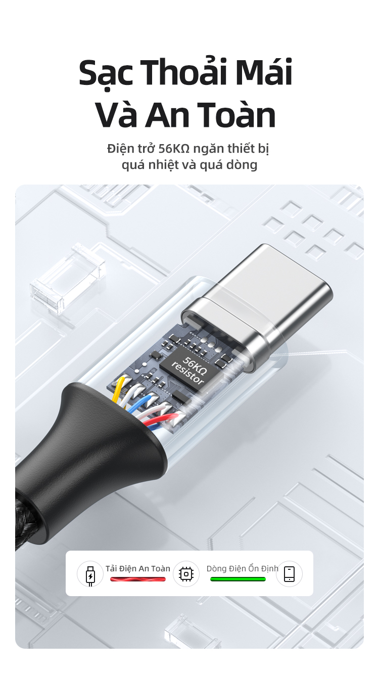 Cáp sạc nhanh UGREEN 3A 18w Type-C USB-C nylon bện thích hợp cho Redmi Xiaomi 13 12 Pro Samsung galaxy s22 one plus – ảnh mô tả chi tiết 8