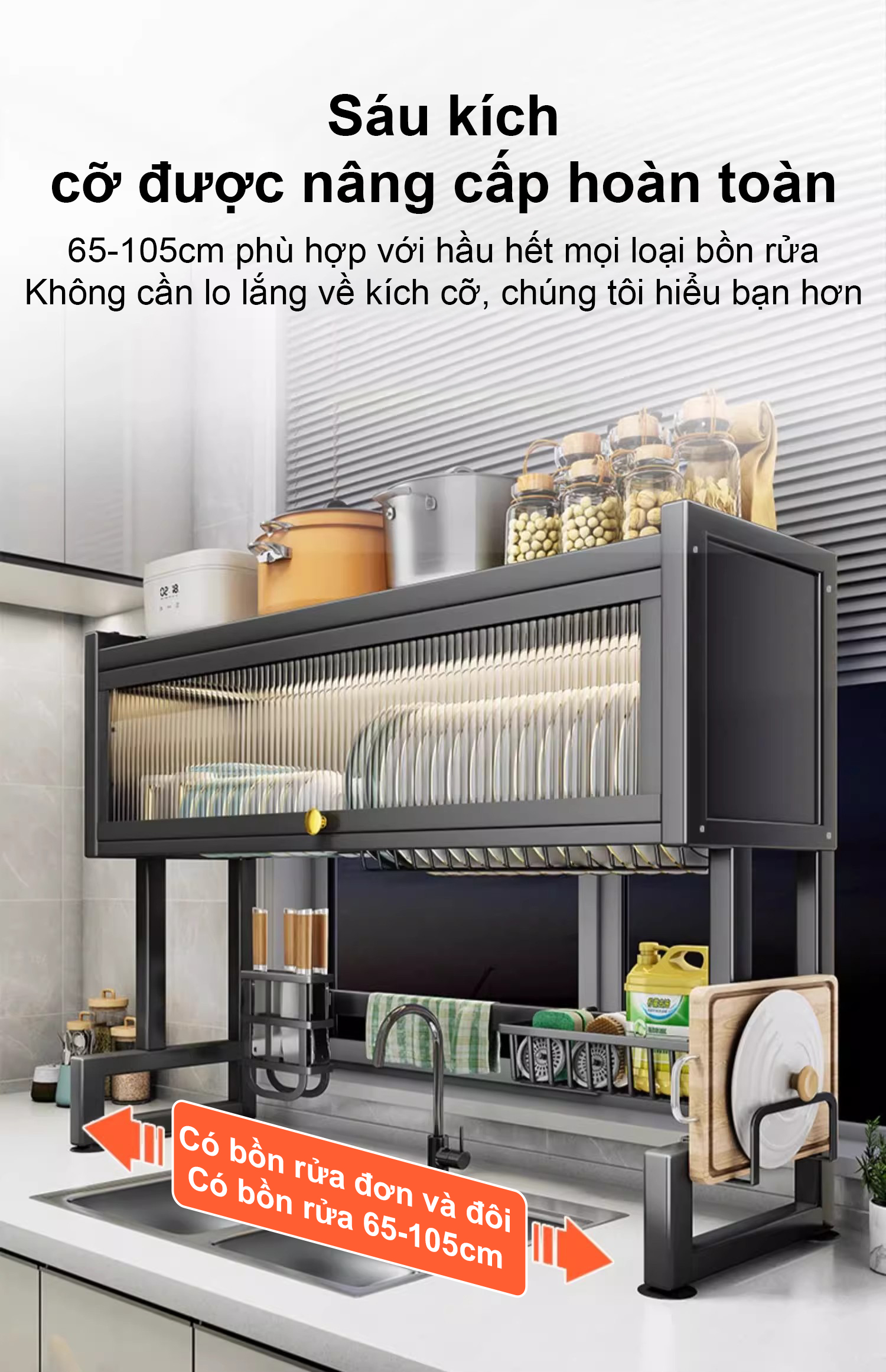 RACK Kệ để chén bát có nắp đậy giá để bát đĩa inox 304 Kệ Nắp Nhà Bếp ...