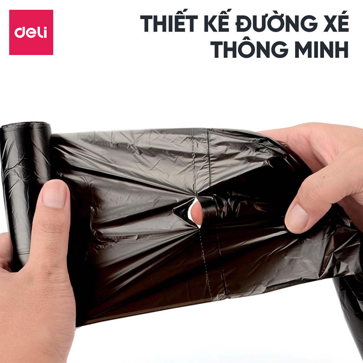 Cuộn Túi Rác Đen Deli Chất Liệu Dày Dặn, Dai, Không Rò Rỉ Chống Rách ...