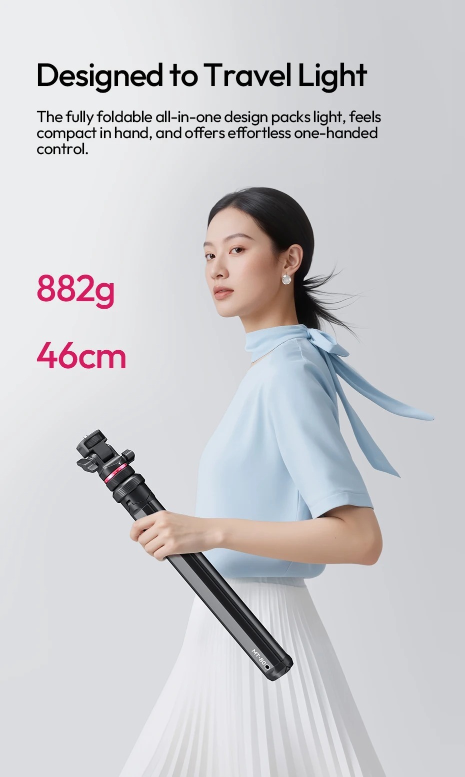 Khớp cầu xoay 360 độ và nghiêng linh hoạt phục vụ quay chụp đa góc