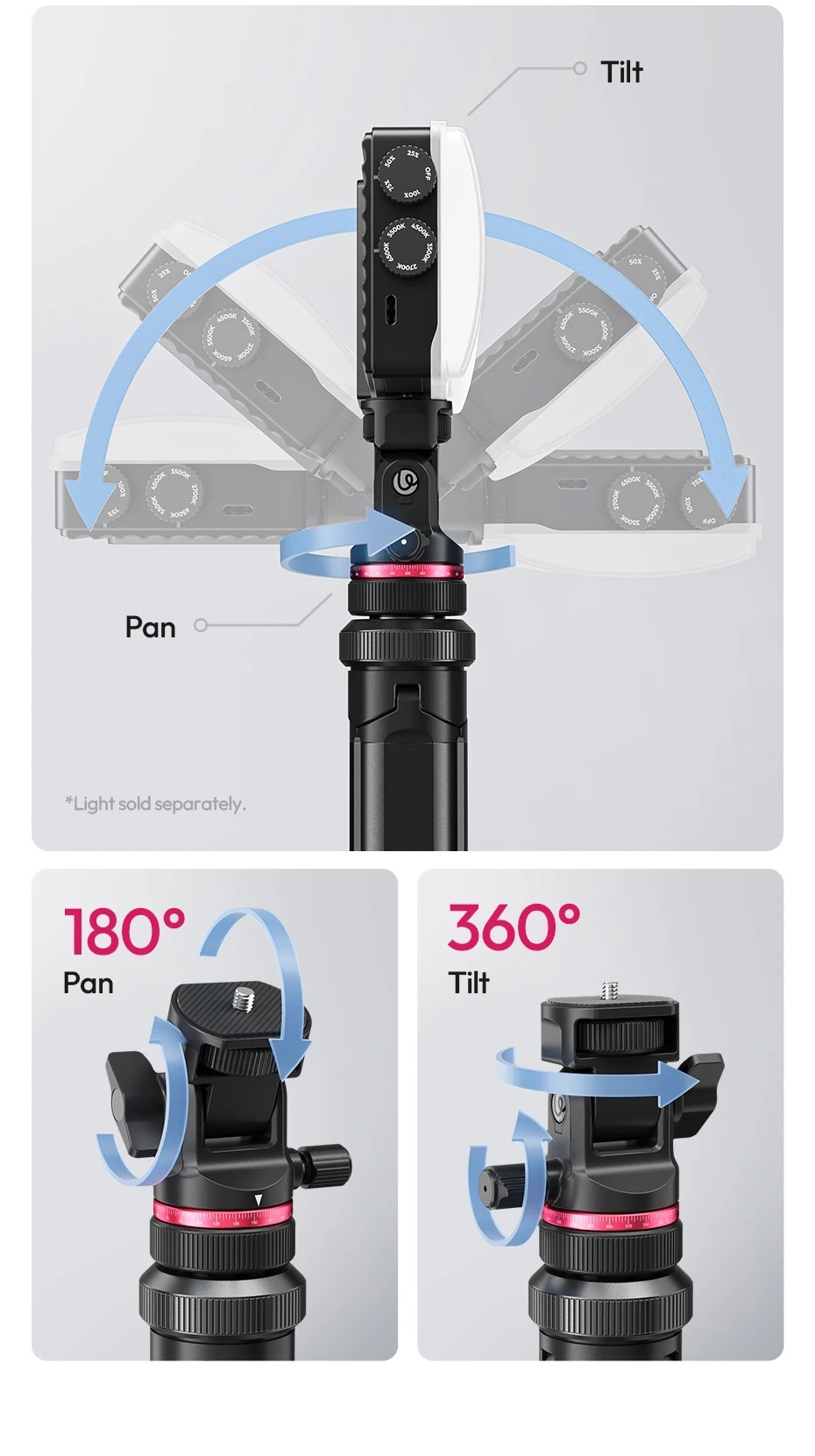 Trọn bộ chân máy tripod tự bung Ulanzi MT-80 kèm túi đựng tiện lợi