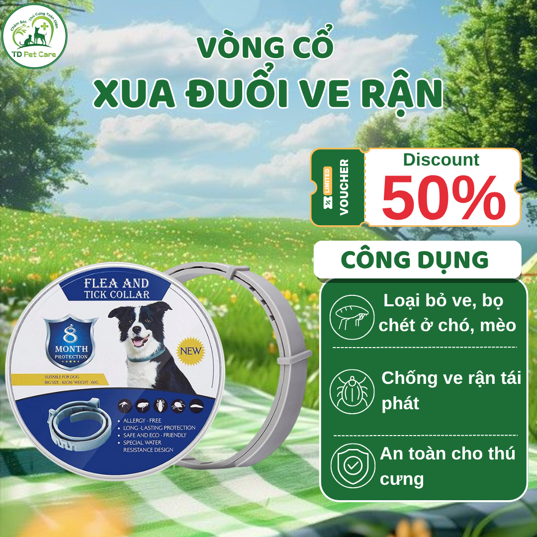 Vòng Cổ Chống Rận Bọ Chét Cho Chó Mèo Flea And Tick - Vòng Cổ Cho Chó ...