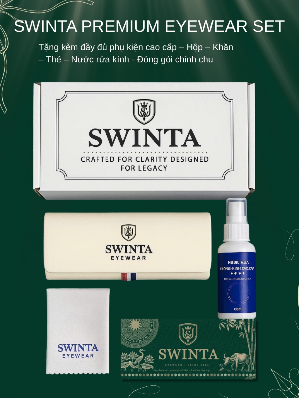 Gọng kính nửa viền Titanium SWINTA S50 – form browline cổ điển – Gọng ...