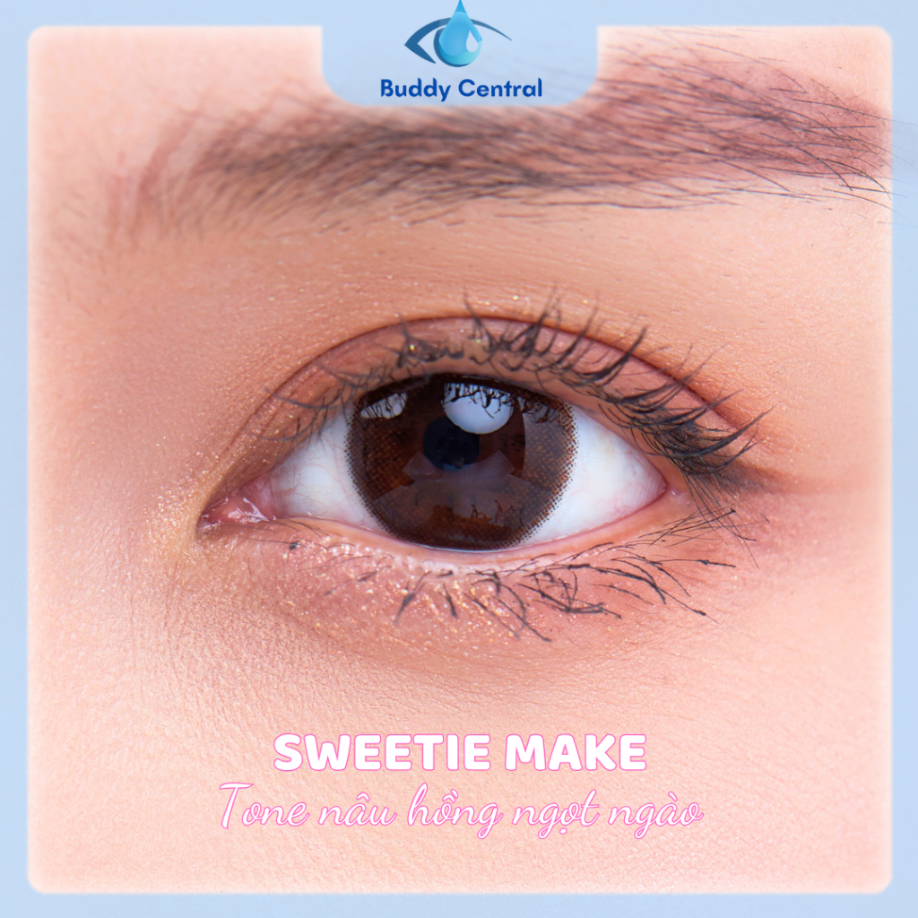 (1 chiếc lẻ) Lens SEED 1 ngày màu Sweetie Make full độ cận - Buddy ...