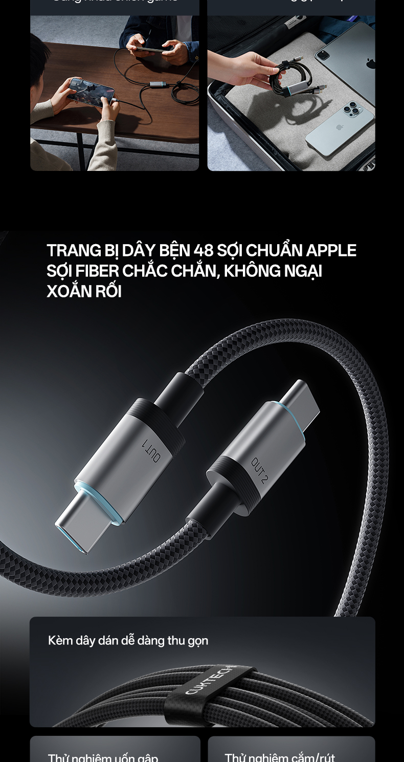 Thông tin kỹ thuật chi tiết cáp sạc CUKTECH C2C515