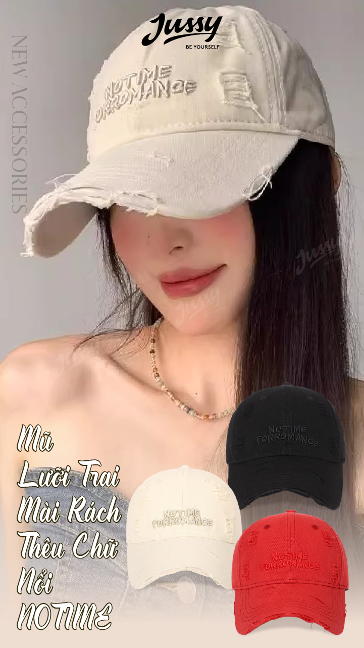 Mũ Lưỡi Trai Mài Rách NOTIME Streetlife Jussy Official Nón Kết Quảng ...