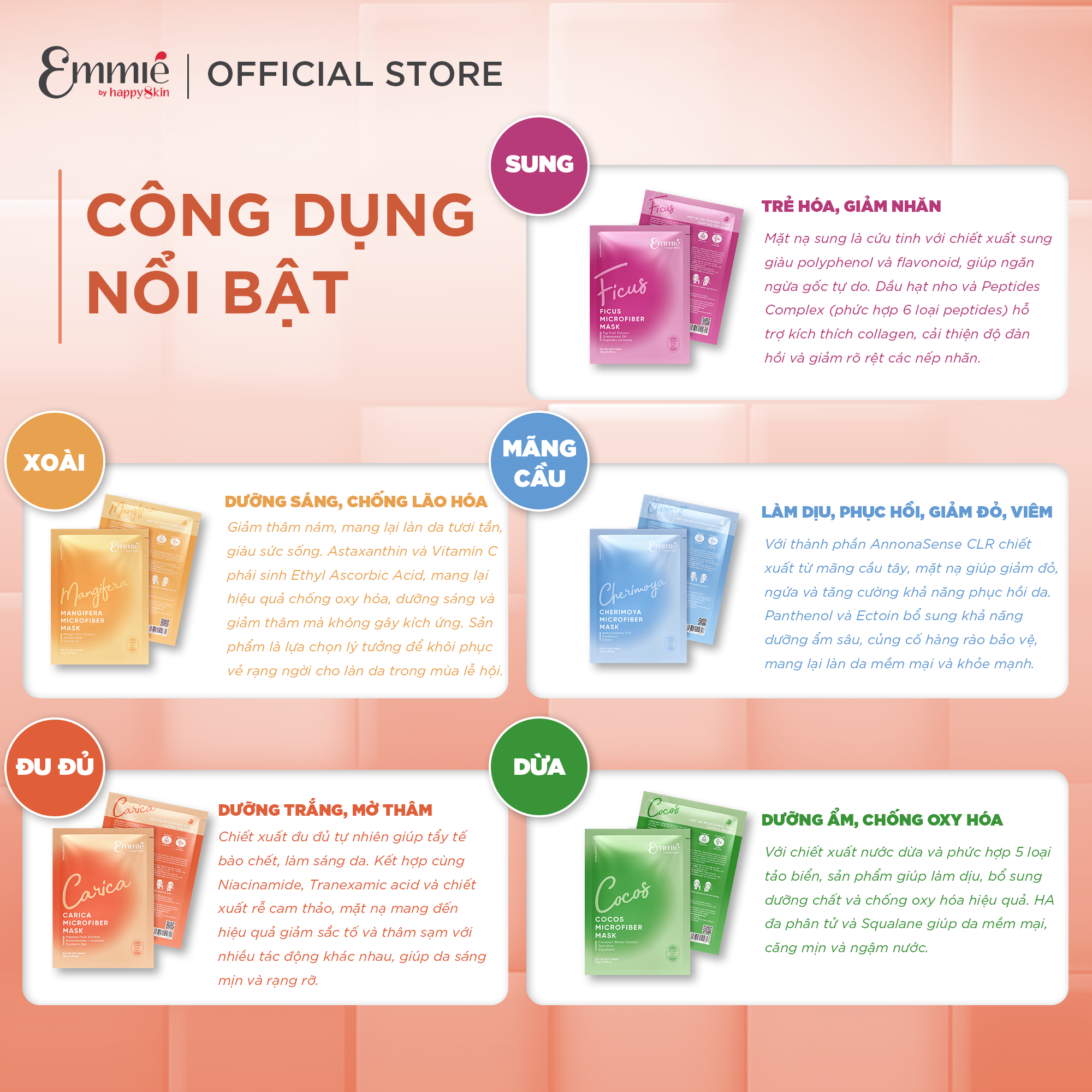 COMBO 2 Hộp Mặt nạ 10 Mask Bộ Sưu Tập Mặt Nạ Emmié Microfiber Mask ...