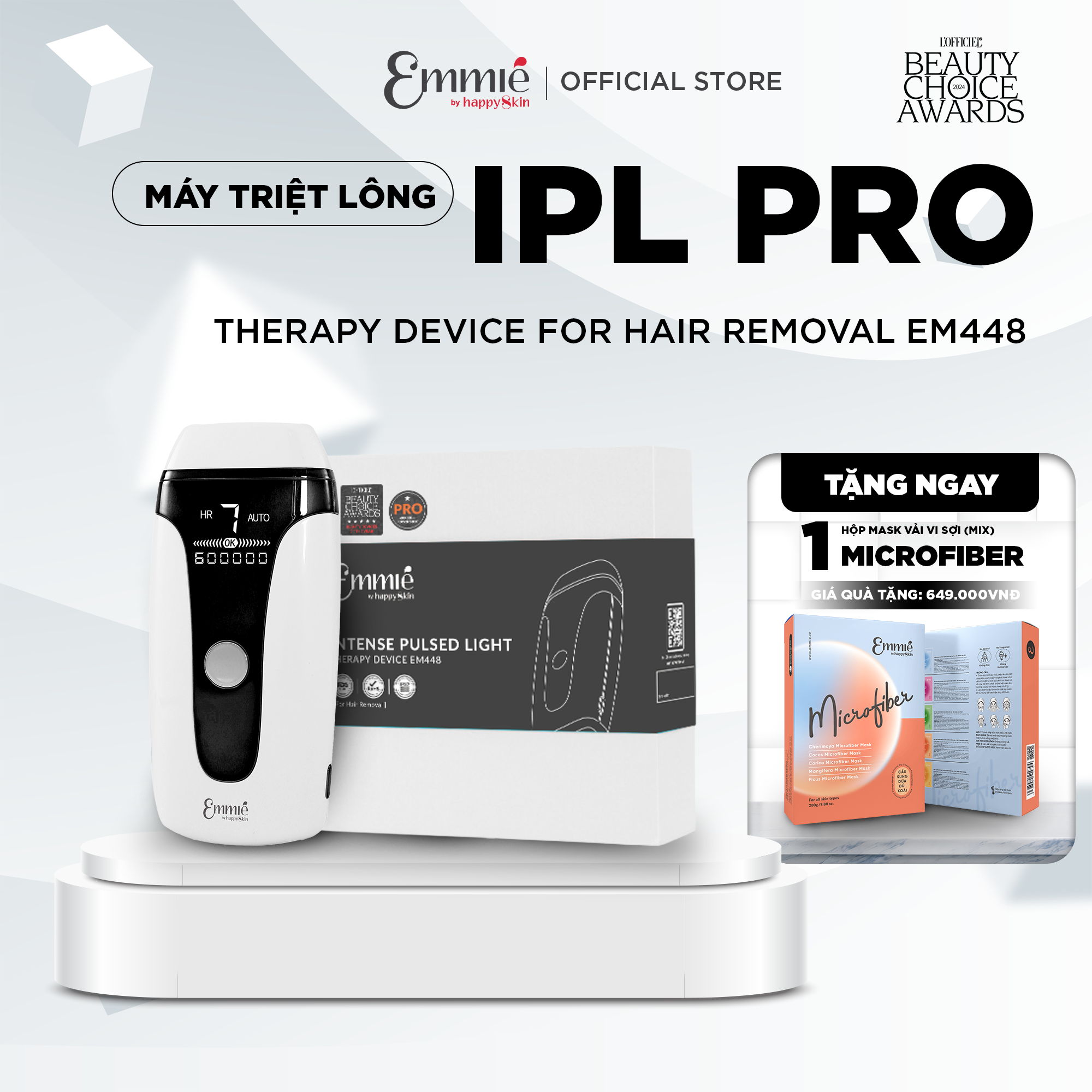 Máy Triệt Lông Công nghệ IPL PRO Therapy Device For Hair Removal