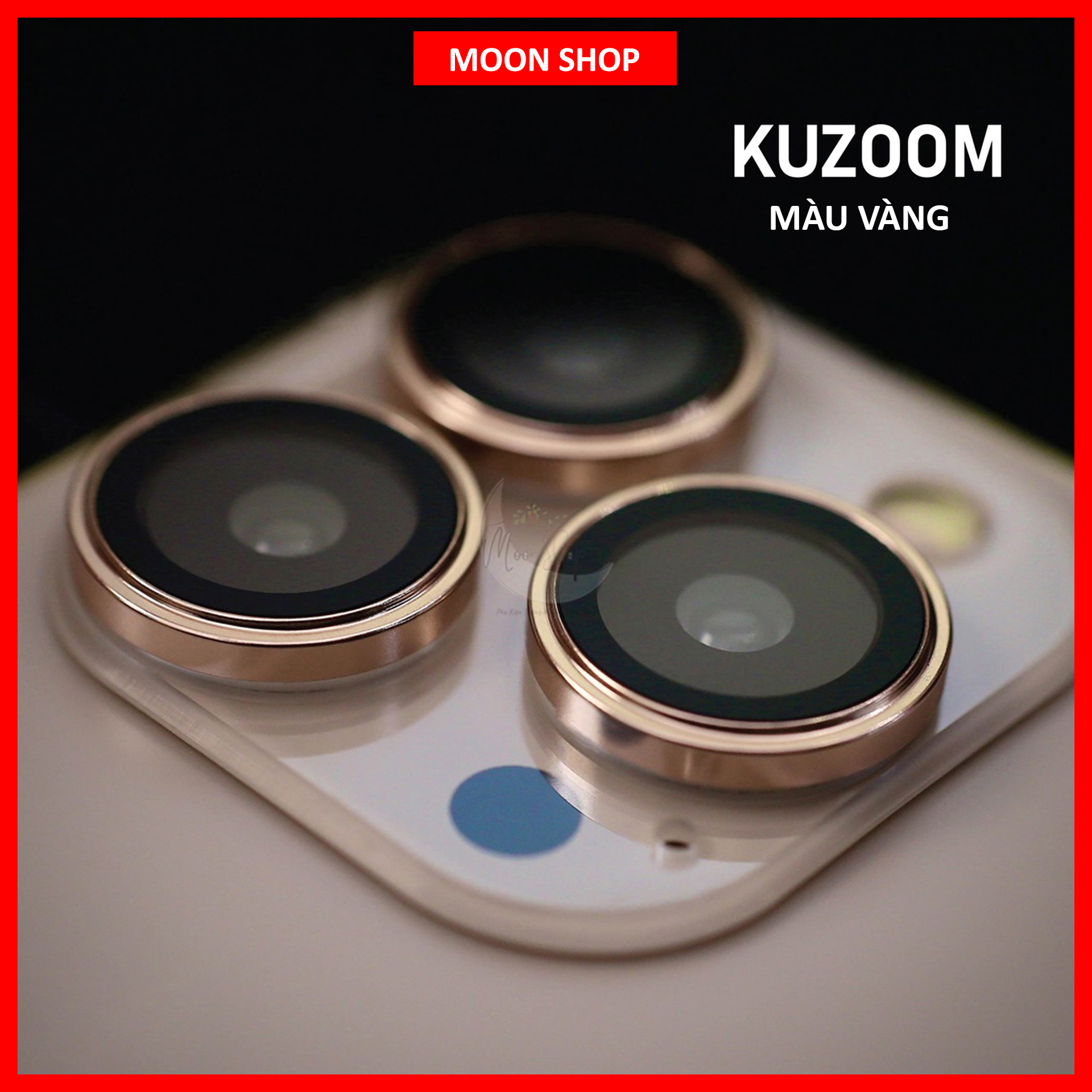 Kính Cường lực Camera Lens Kuzoom Chính Hãng cho iPhone 11 12 13 14 15 ...