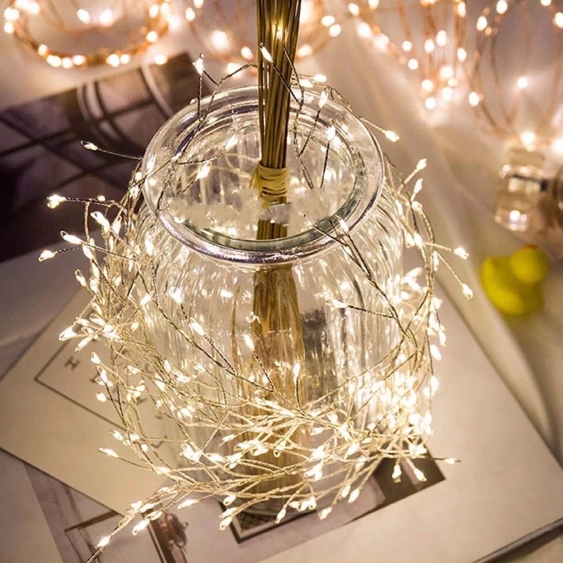 10M Dây Đèn Led Nguyệt Quế Vàng Nắng Chỉnh Chế Độ, Đèn Led Rễ Cây Đèn ...