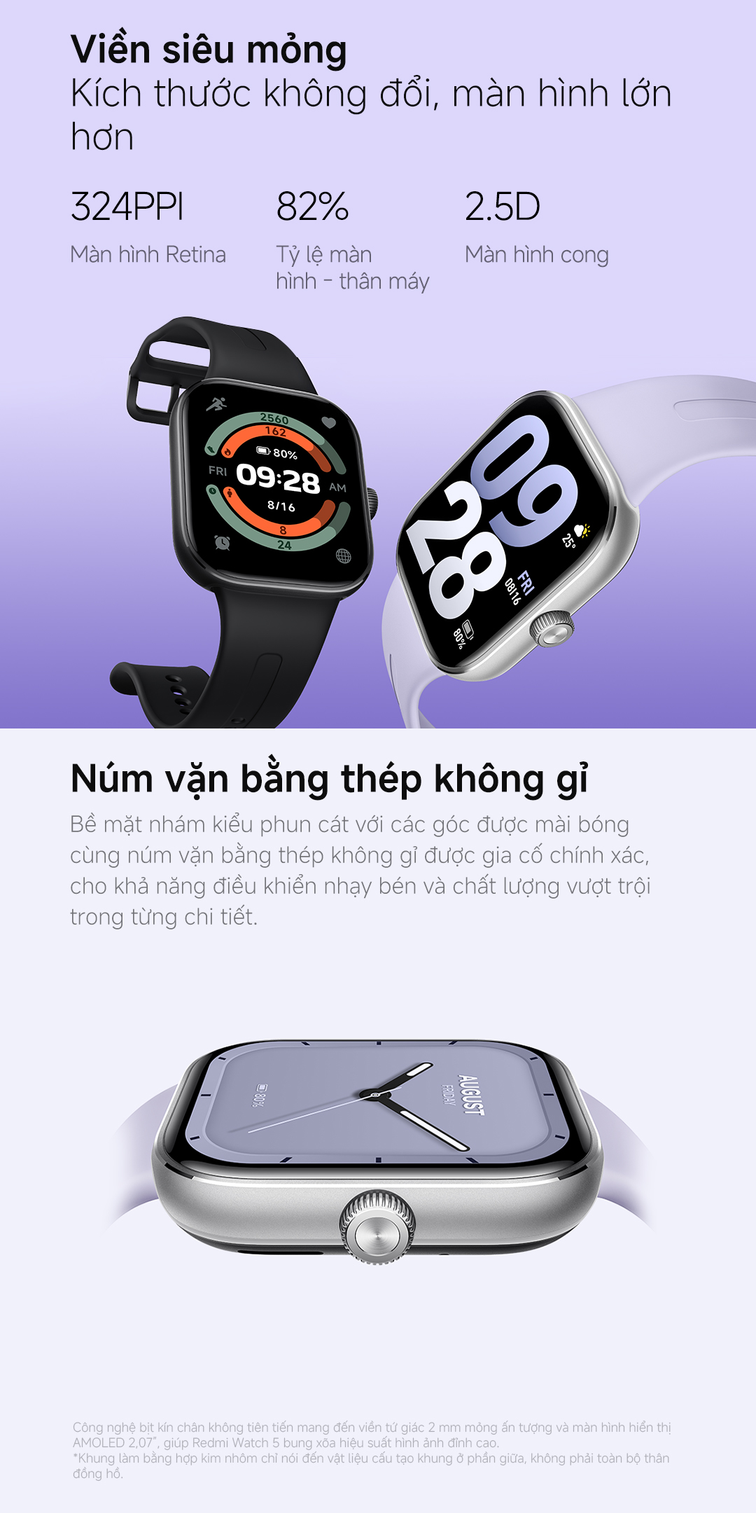 Xiaomi Đồng hồ thông minh Redmi Watch 5 |Redmi Watch 5 Lite| Redmi Watch 5 Active – ảnh mô tả chi tiết 3