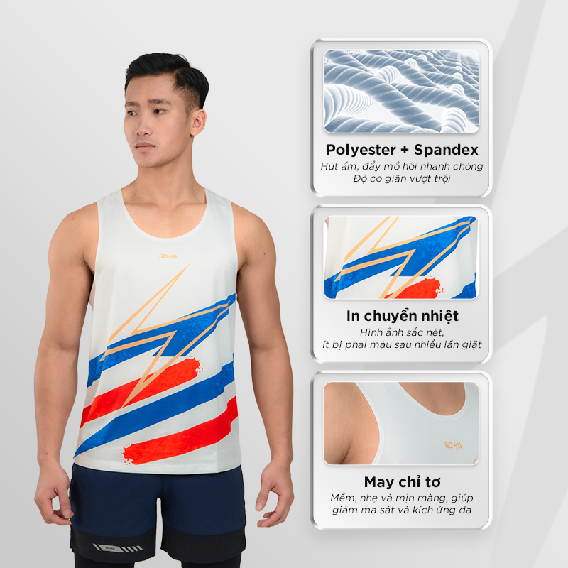 Áo singlet thể thao thấm hút mồ hôi