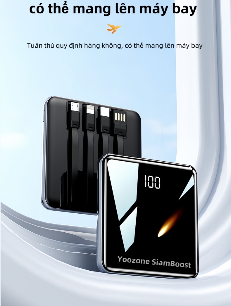 【CCC】Sạc dự phòng 3C SiamBoost 20000mAh, tích hợp 4 dây sạc nhanh, Mini dễ mang theo – ảnh mô tả chi tiết 7