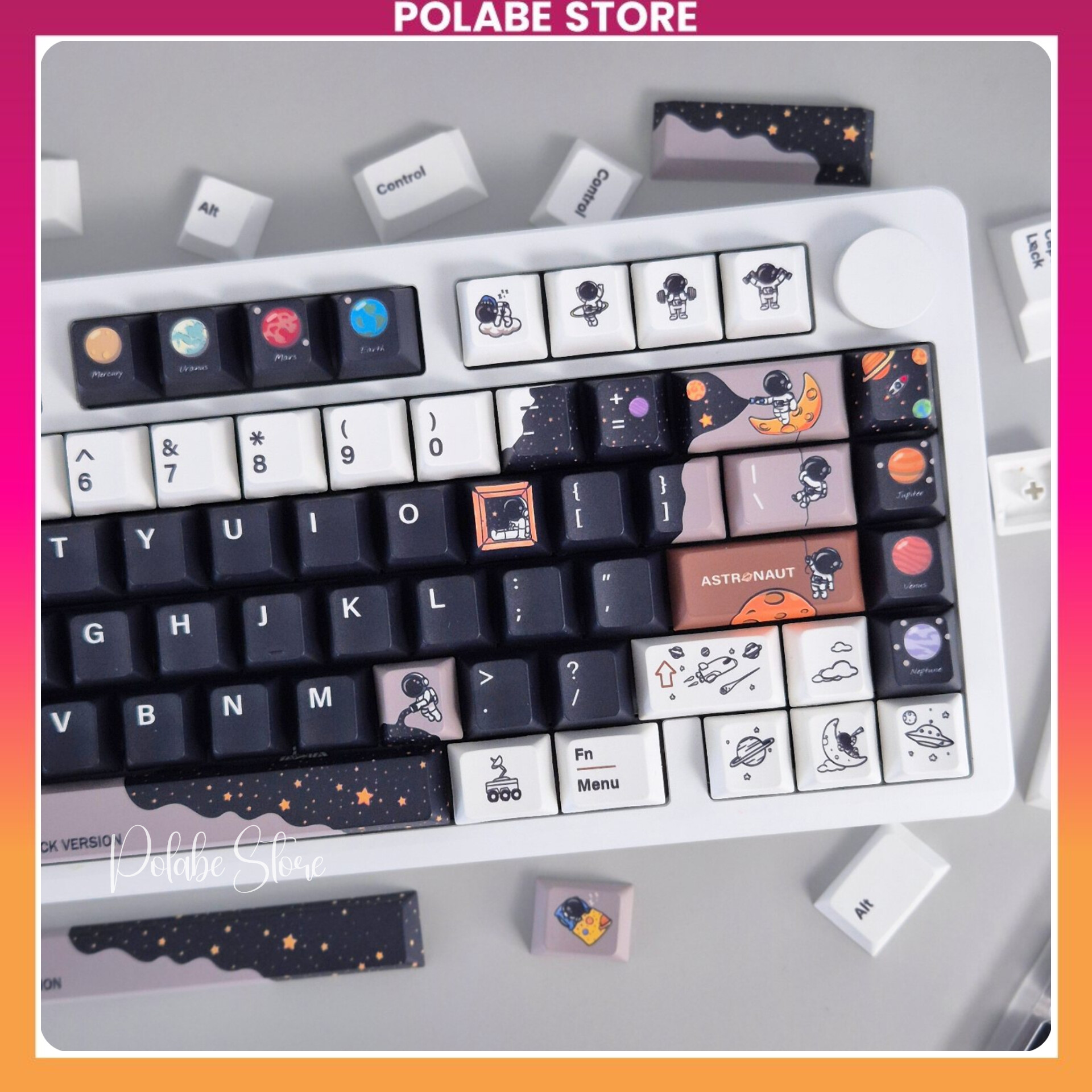 [Chính Hãng] Keycap Black Astronaut V2 Cherry Profile Keycap phi hành ...