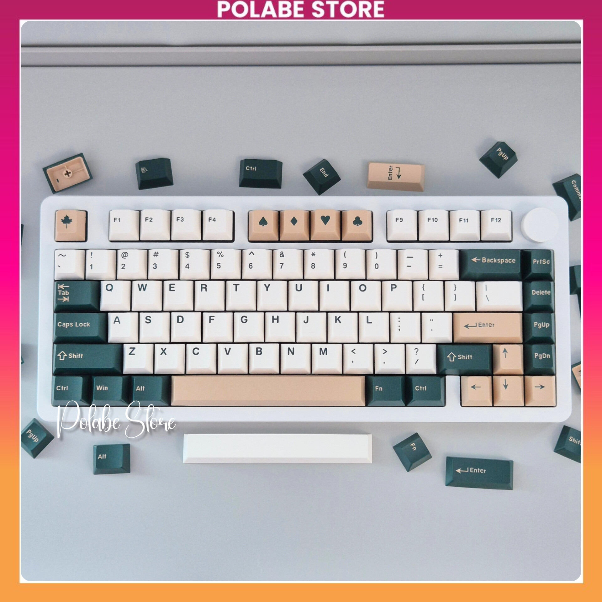 Keycap British Racing Cherry profile bàn phím cơ Keycap CMK British ...