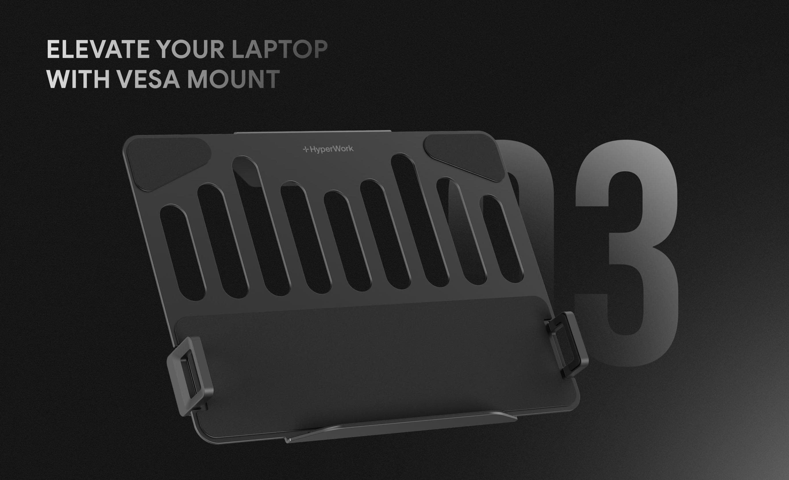 Giá treo laptop ngàm Vesa HyperWork LT03 ( laptop 12