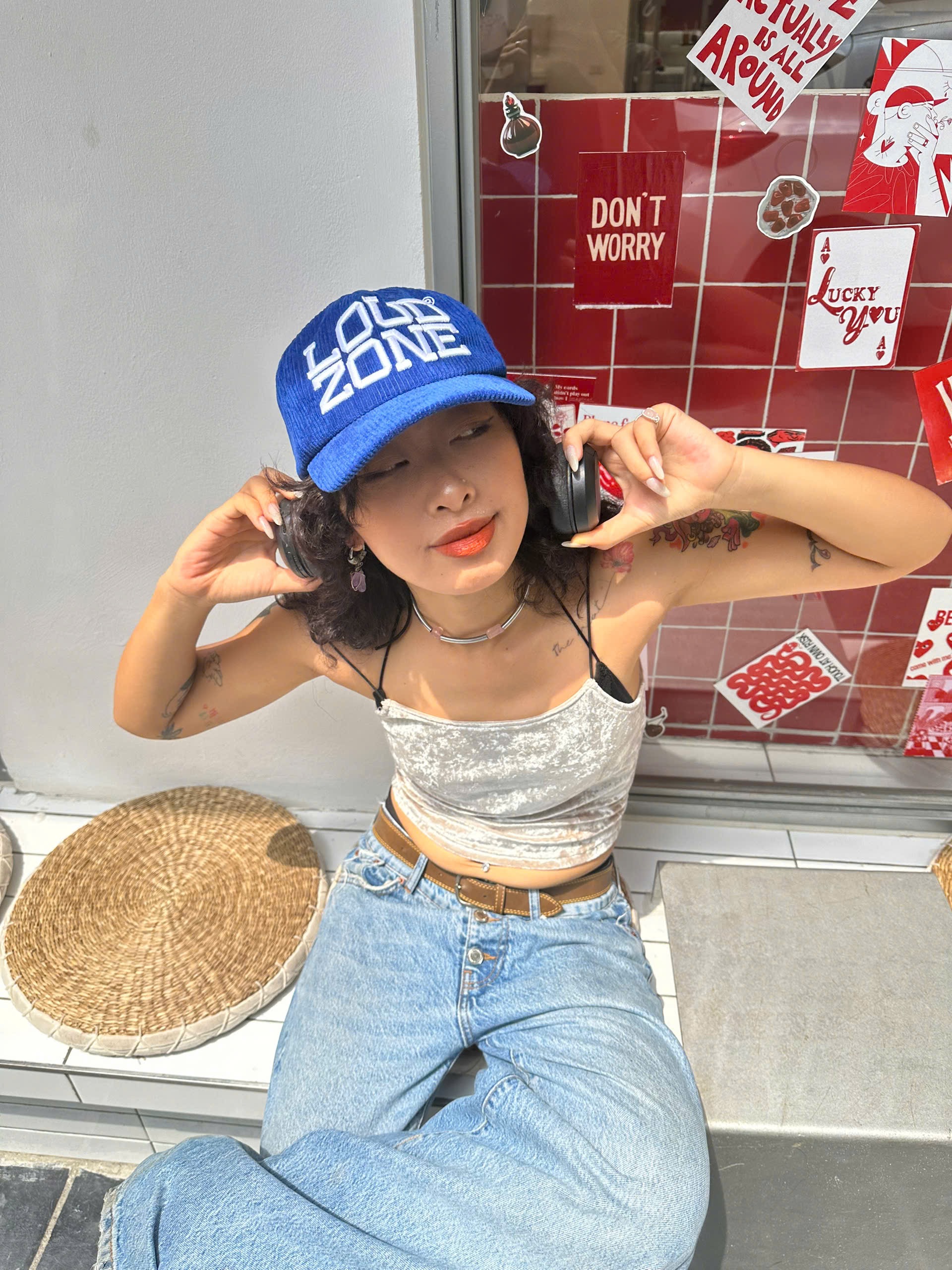 Mũ lưỡi trai ClownZ Loudzone Corduroy Logo Cap nam nữ nón hat local ...
