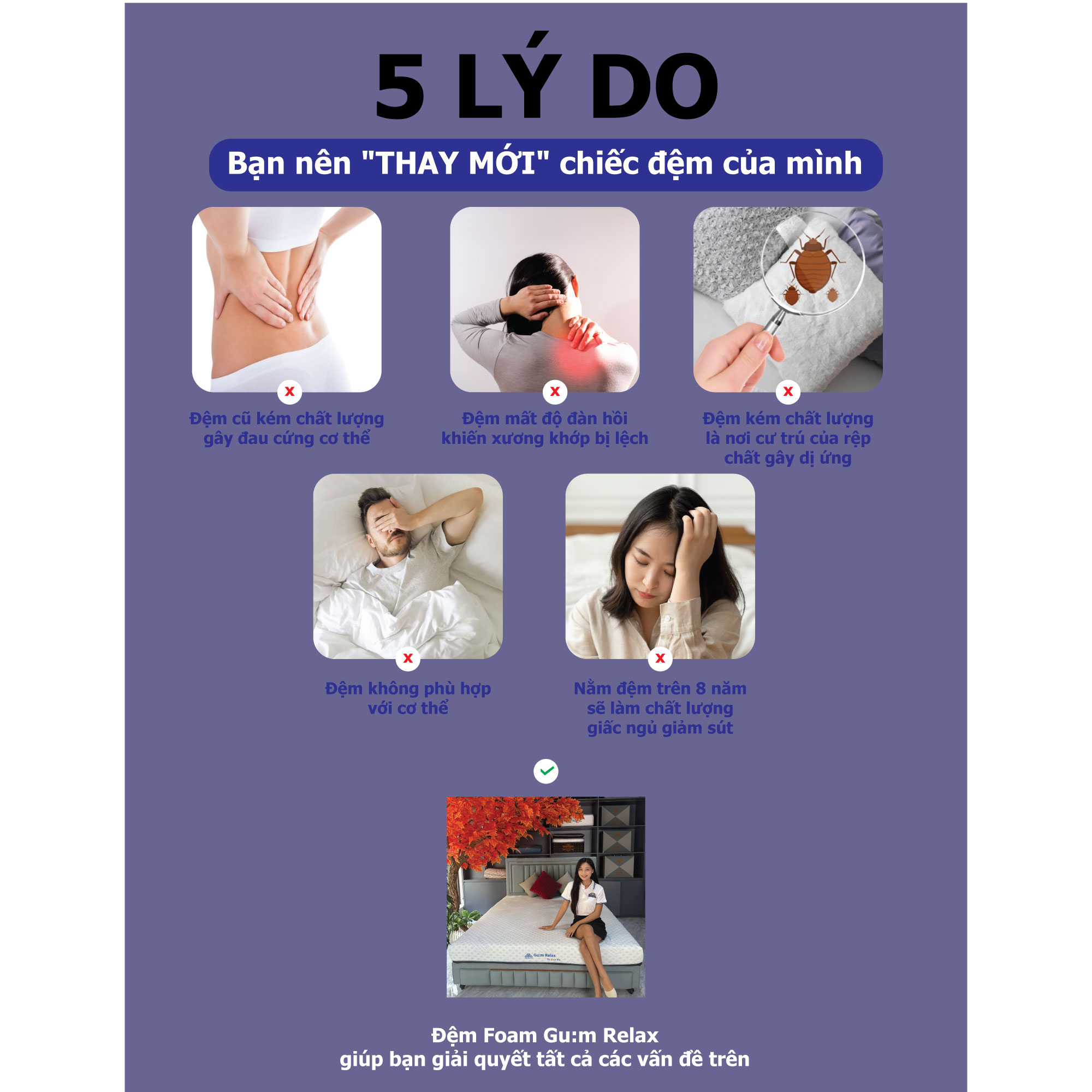 NỆM KIM CƯƠNG - Nệm Foam massage Gum Relax kháng khuẩn, cân bằng nhiệt ...