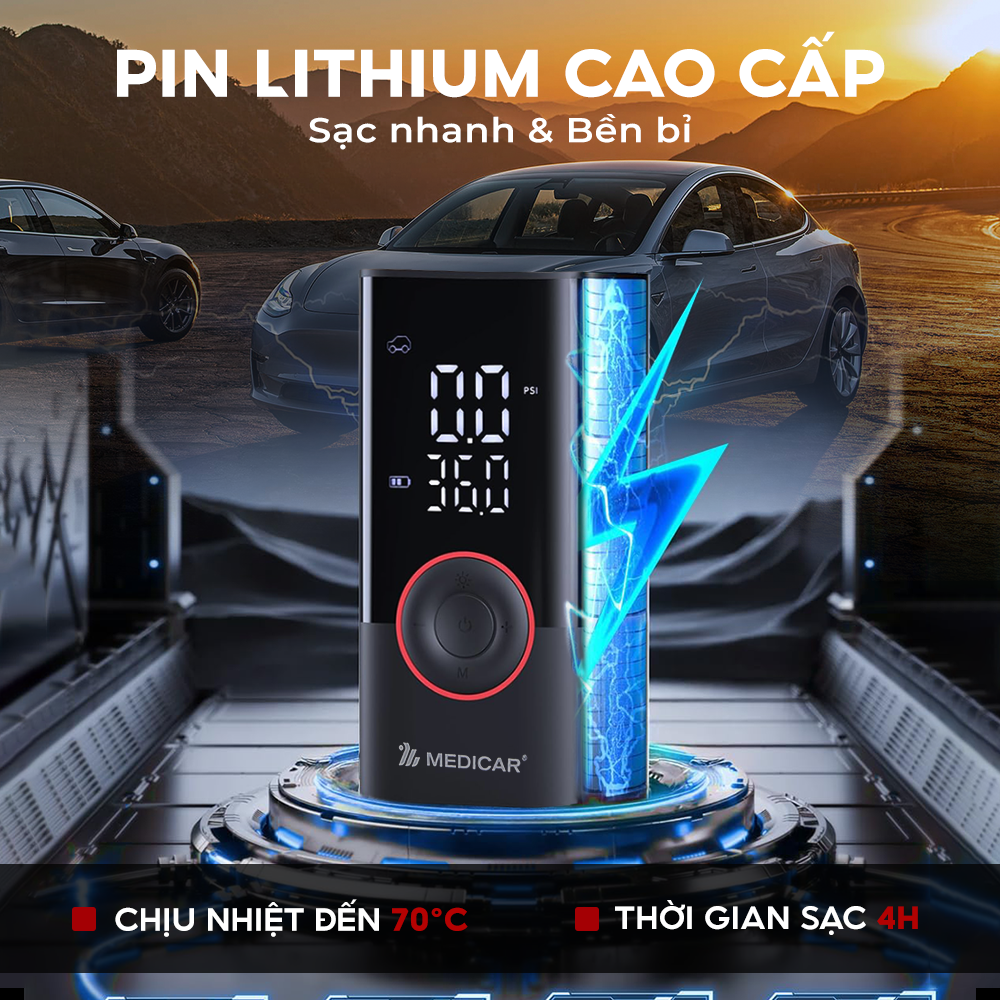 Màn hình LED hiển thị áp suất lốp chuẩn xác Medicar