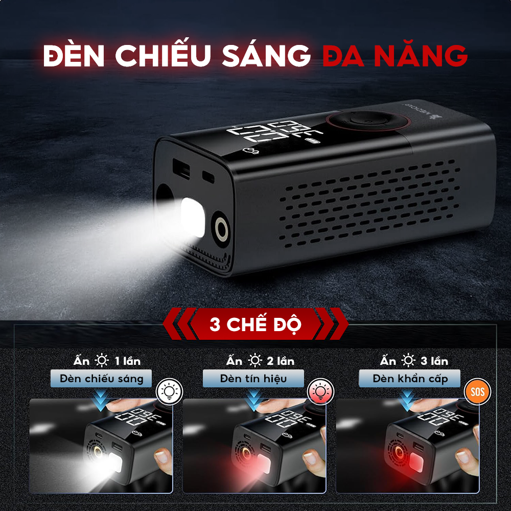 Tính năng tự động ngắt an toàn khi đủ áp suất cài đặt