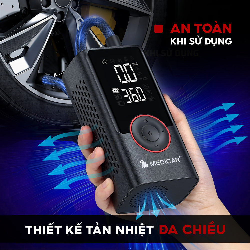 Đa dạng đầu van bơm đi kèm phụ kiện ô tô Medicar