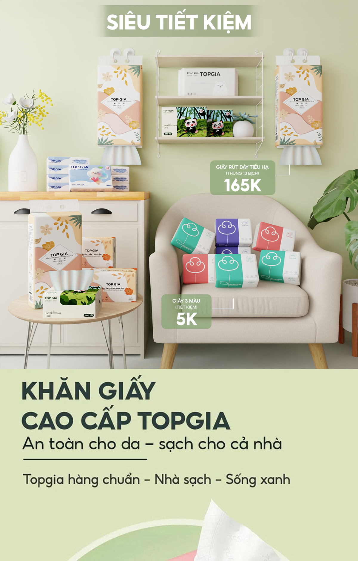 Giấy ăn rút Top Gia cao cấp giấy rút thùng 30 gói/16 gói/46 gói/20 gói ...