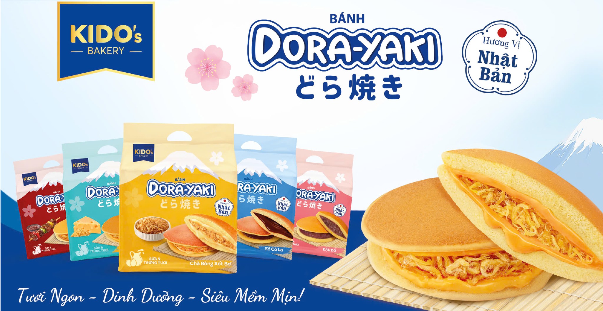 Túi 5 Bánh Dorayaki Chà Bông Xốt Phô Mai 30g - Cấu trúc bánh siêu mềm ...