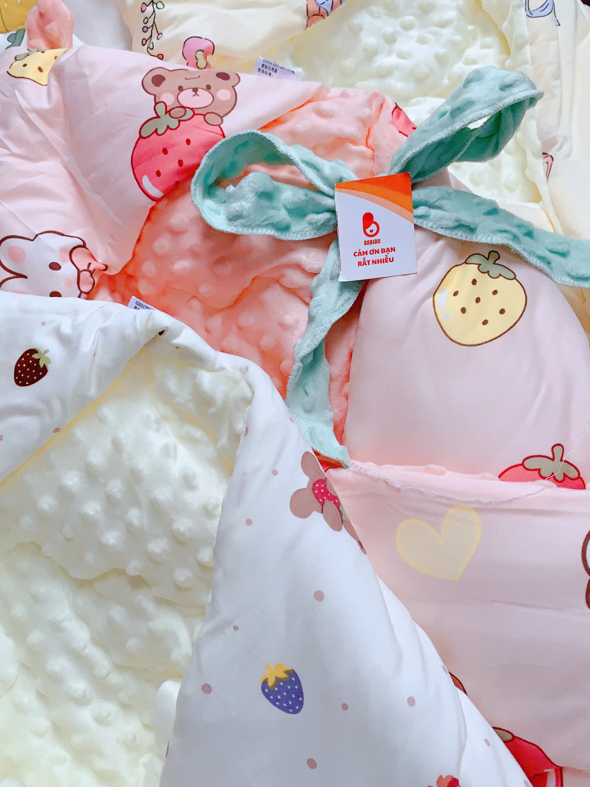 Ủ choàng hạt đậu trần bông 