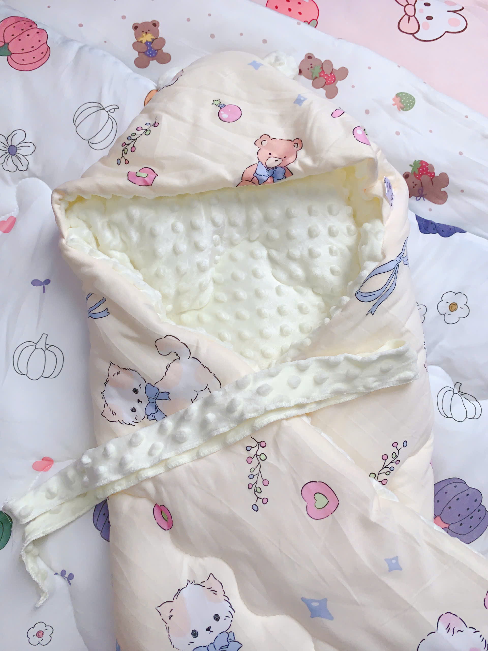 Ủ choàng hạt đậu trần bông 