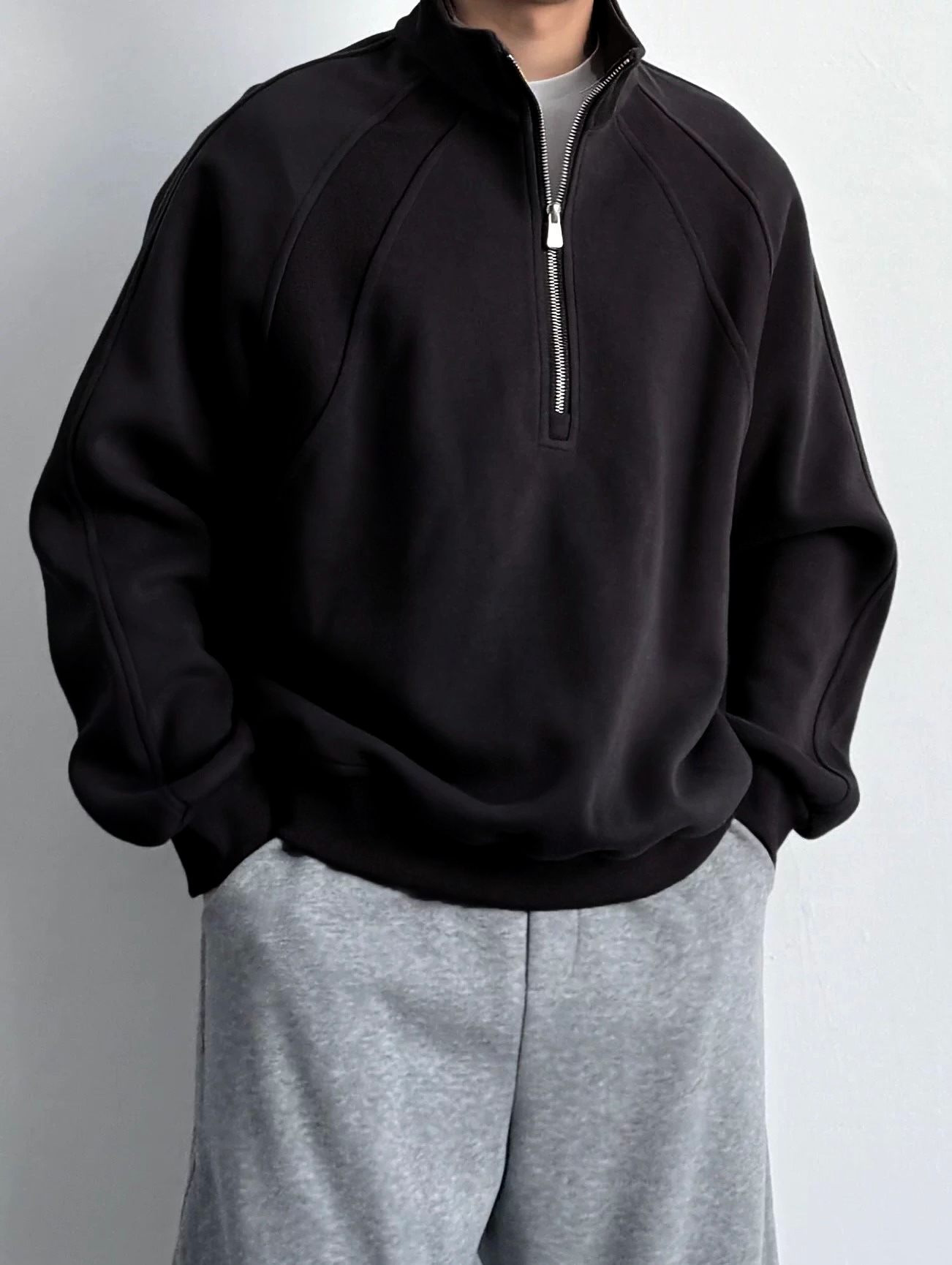 Áo Nam Sweater Cổ Cao Half Zip Chất Nỉ Dày Dặn Không Xù Lông Thu Đông Đi Làm Đi Chơi Halley M40
