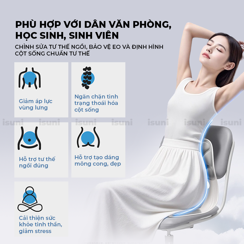 [BẢN SEASHELL] Ghế Công Thái Học ISUNI Phù Hợp Cho Trẻ Em, Học Sinh ...