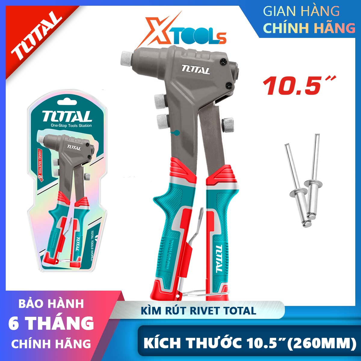 Kìm rút đinh TOTAL THT32105 kềm rút rivet 10,5