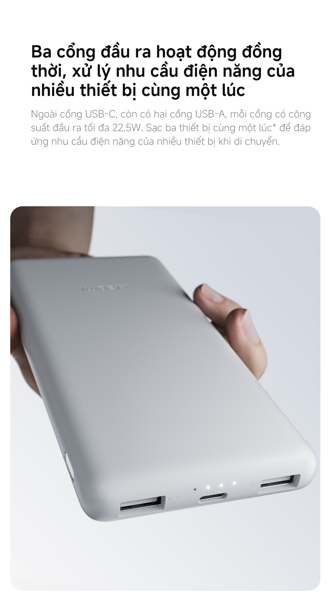 Sạc dự phòng Xiaomi Power Bank 10000mAh 22.5W Lite Nhỏ gọn, sạc nhanh, dùng mọi lúc mọi nơi – ảnh mô tả chi tiết 5
