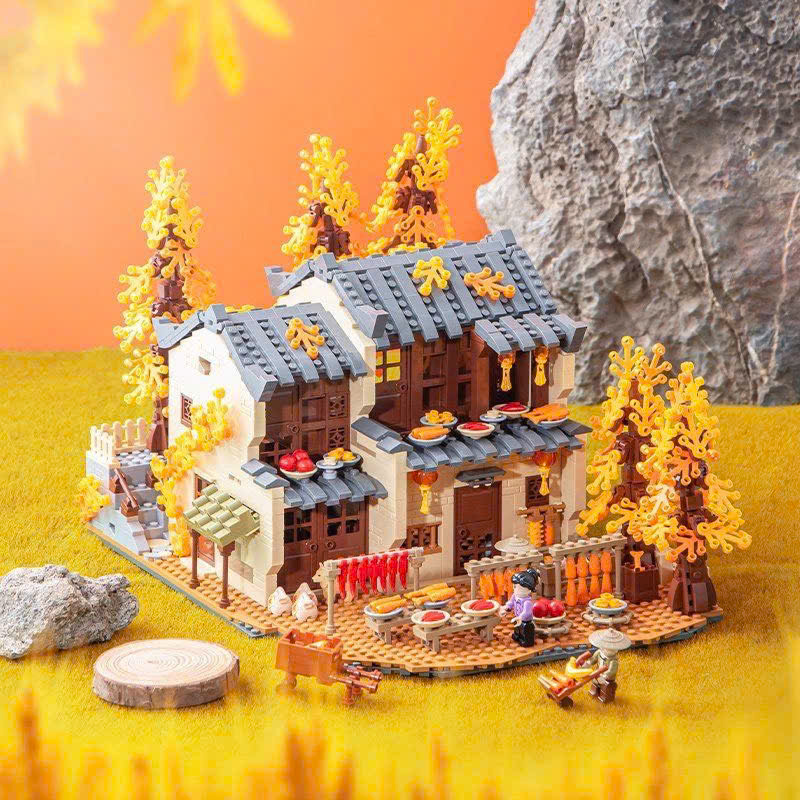 Đồ chơi lắp ráp building block LOZ mini mô hình nhà mùa thu | Shopee ...