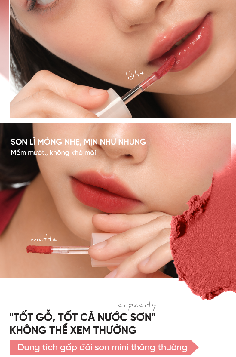 [NEW] JUDYDOLL Son Bóng Dưỡng Ẩm Căng Mọng & Son Ken Bùn Mịn Mờ Vân Môi ...