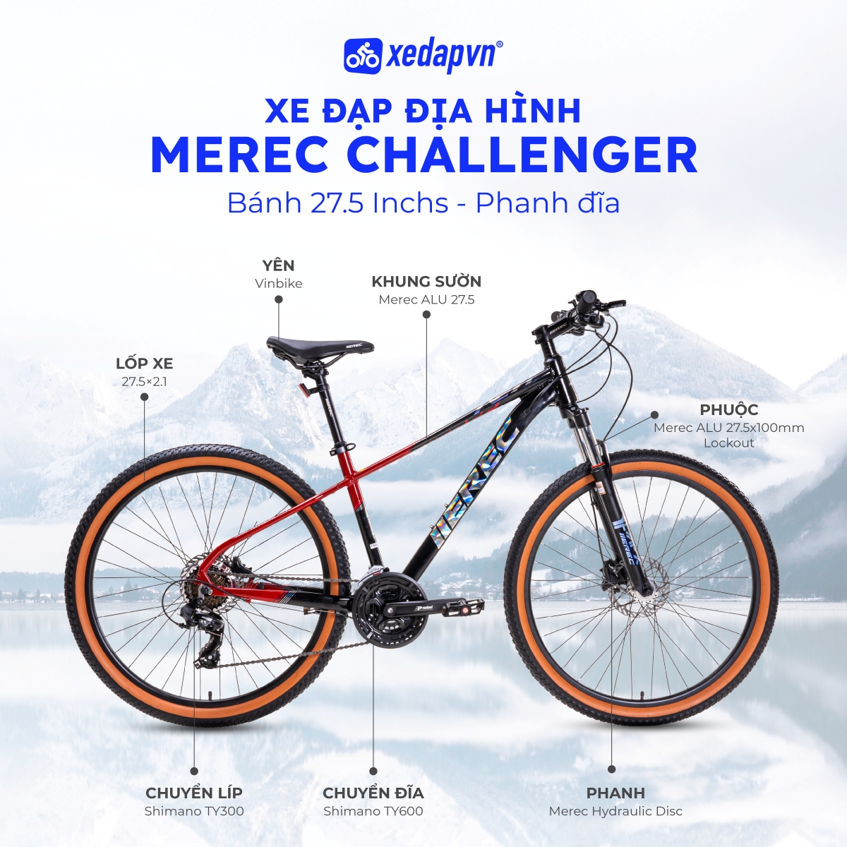 Xe Đạp Địa Hình MTB RAPTOR Challenger – Bánh 27.5