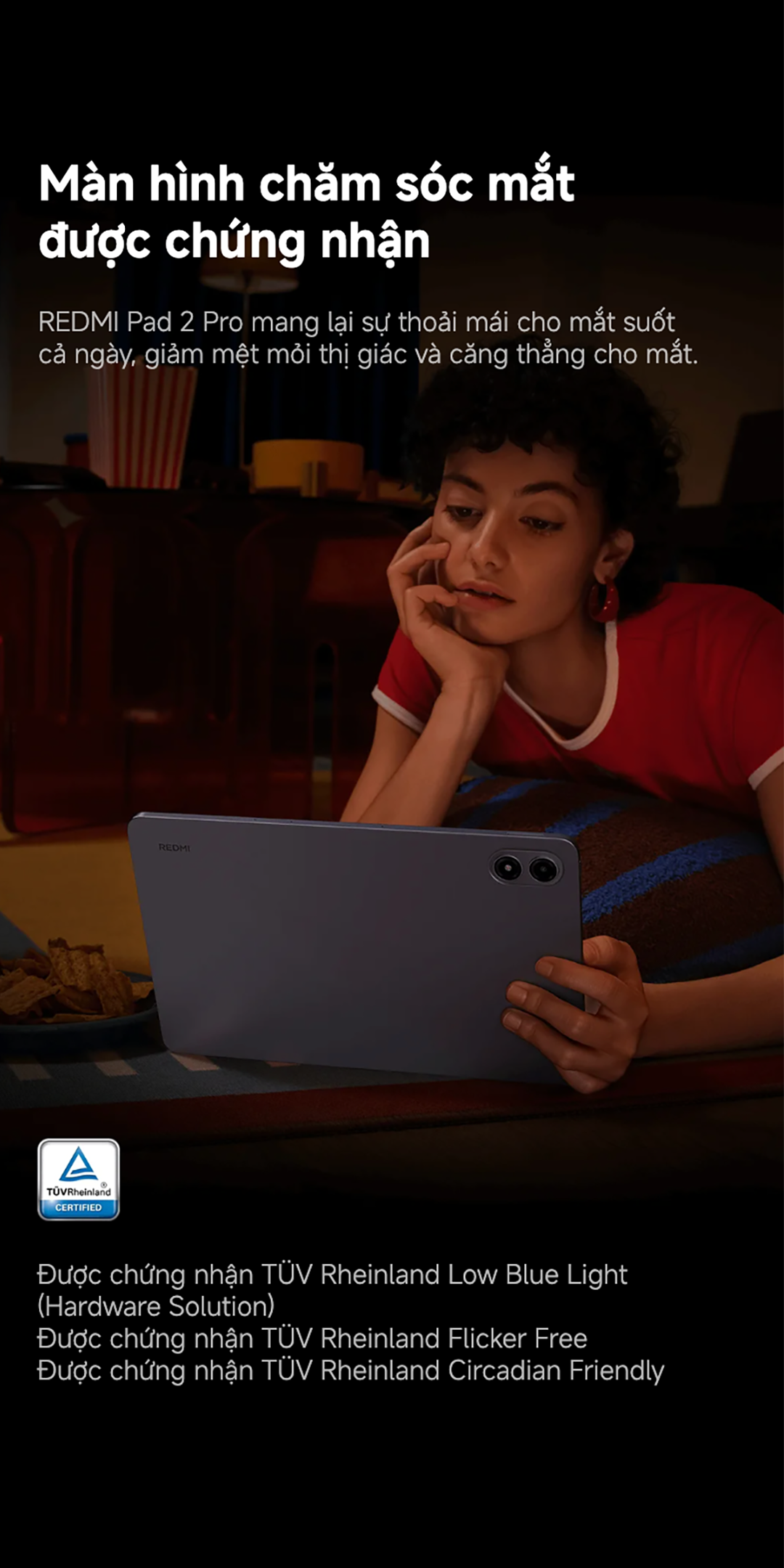 Xiaomi REDMI Pad 2 Pro | Màn hình 2.5K 12,1" sắc nét | Hình ảnh mượt mà với tần số quét lên đến 120Hz – ảnh mô tả chi tiết 6