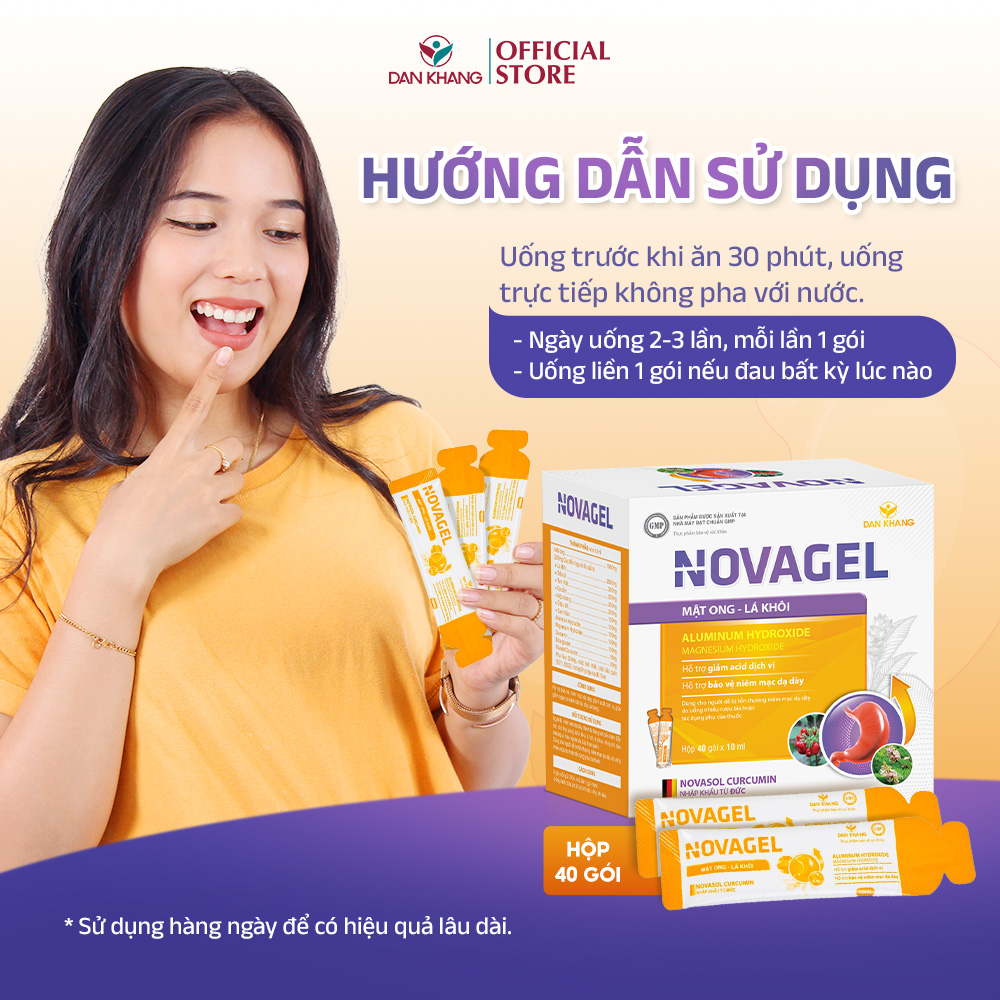Gói uống dung dịch nghệ mật ong giảm đau dạ dày giảm trào ngược dạ dày ...