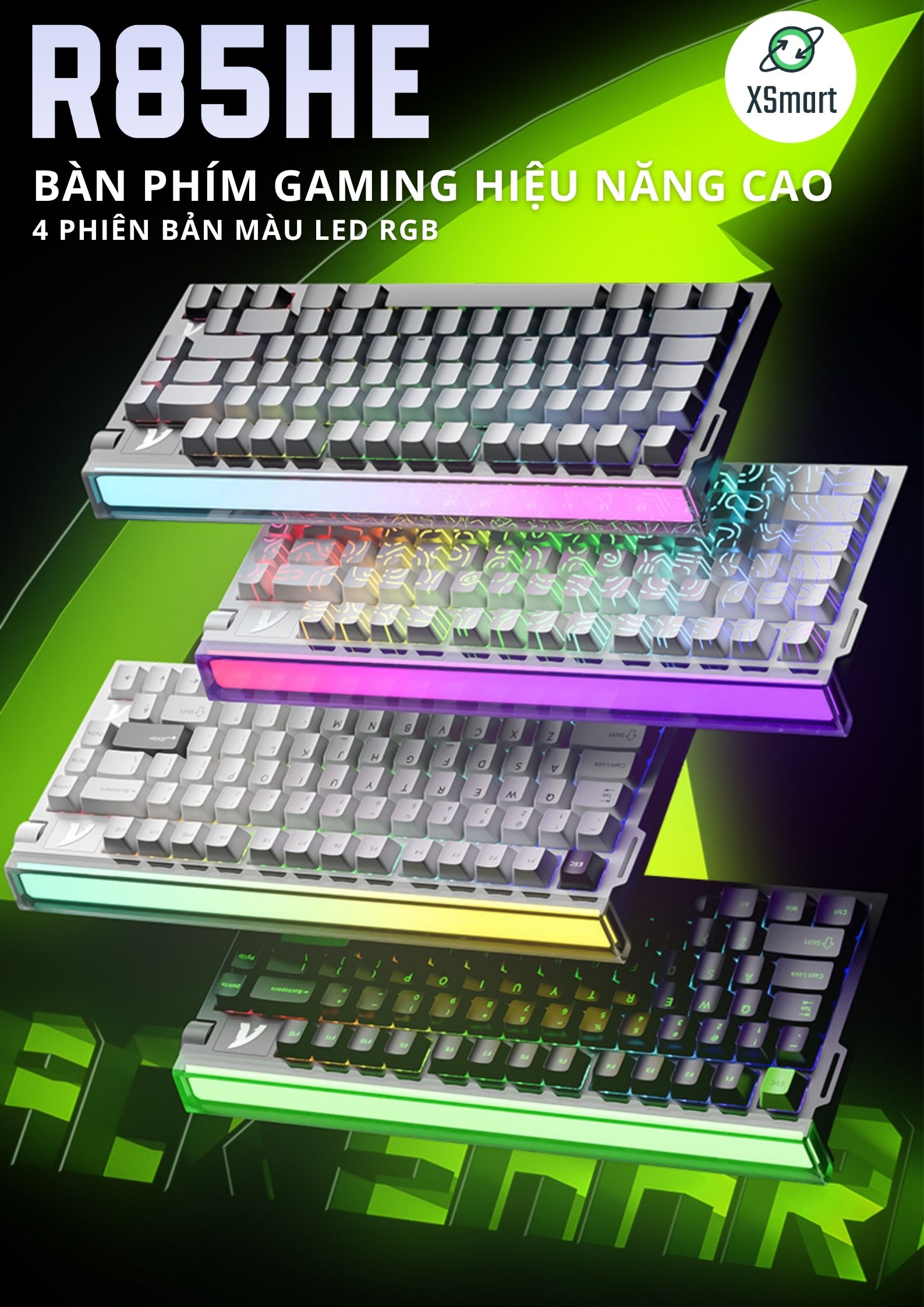 Bàn Phím Gaming Attack Shark R85 HE Switch Từ Tính, Rapid Trigger 0 ...