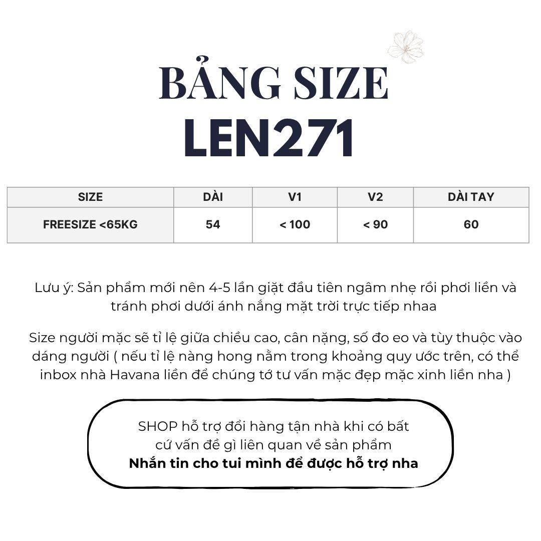 (HAVANA) Len cổ tròn LYSA kẻ sọc cúc bầu dục LEN271 | Shopee Việt Nam